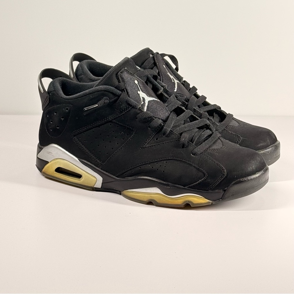 Air Jordan 6 Low Chrome Black Metallic Silver Men's Size 12 - 304401-003 - Picture 2 of 12